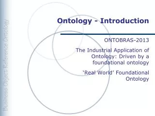 Ontology - Introduction