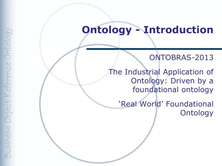 ontology introduction