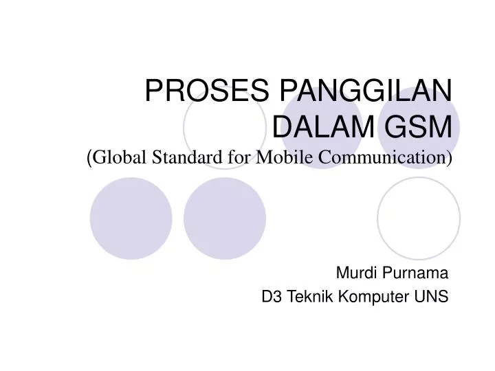 proses panggilan dalam gsm global standard for mobile communication