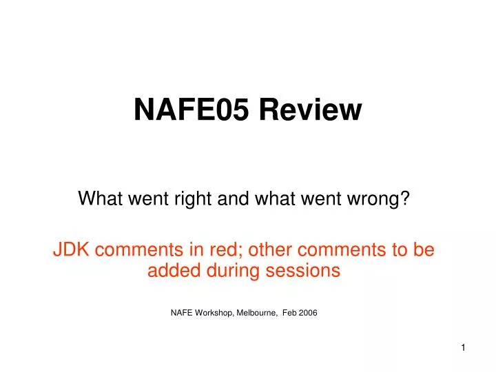 nafe05 review