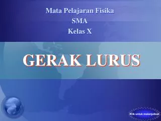 gerak lurus