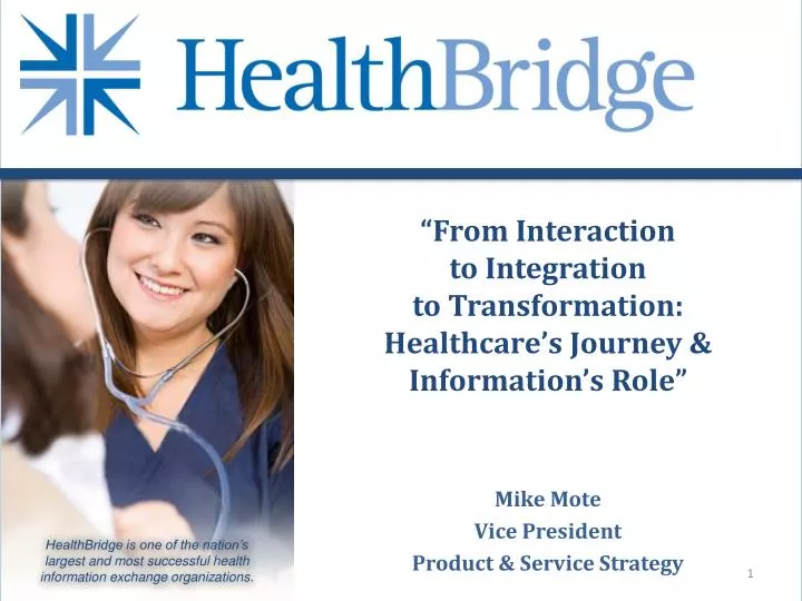 from interaction to integration to transformation healthcare s journey information s role