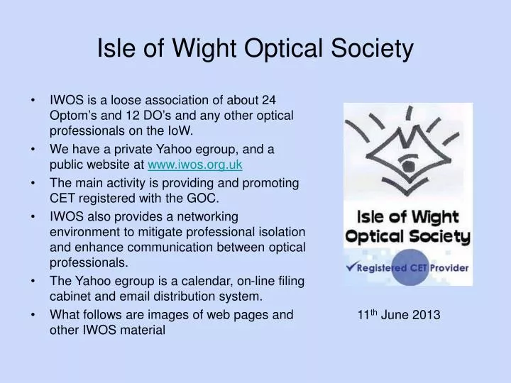 isle of wight optical society