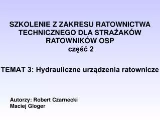 temat 3 hydrauliczne urz dzenia ratownicze