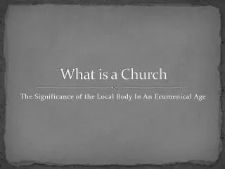 What is a Church
