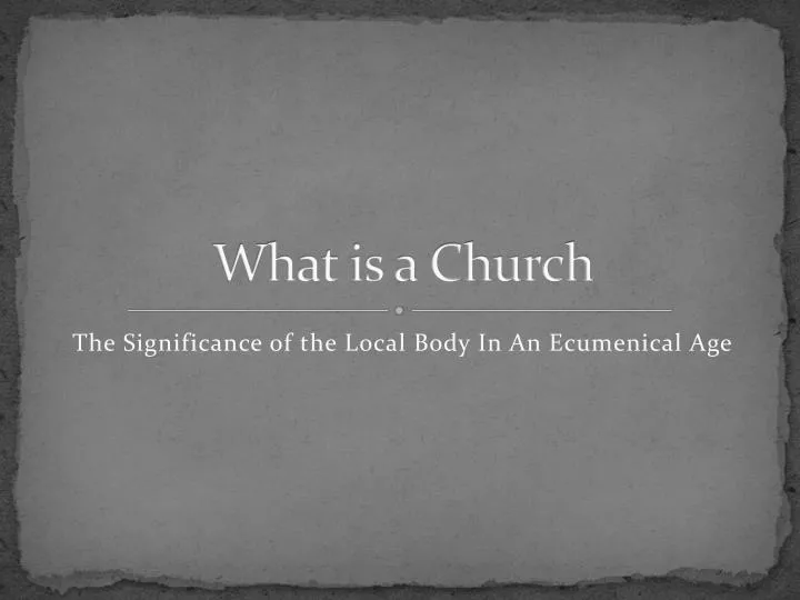 what is a church