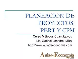 planeacion de proyectos pert y cpm