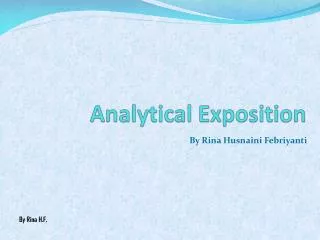 Analytical Exposition