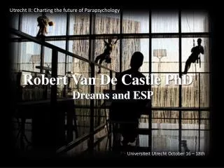 Robert Van De Castle PhD Dreams and ESP