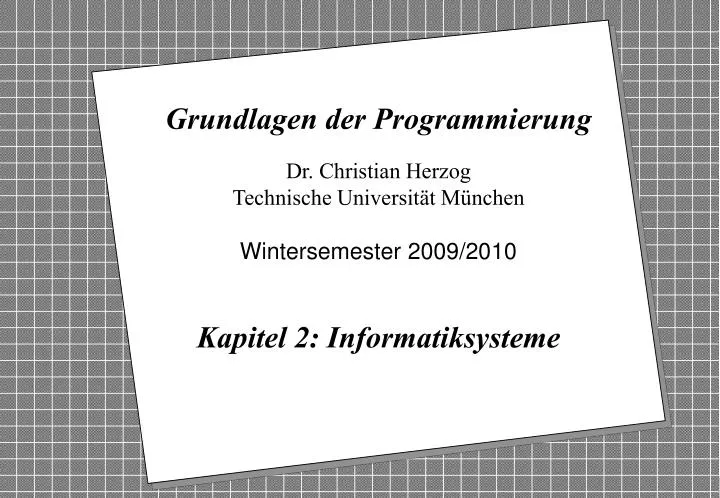 grundlagen der programmierung