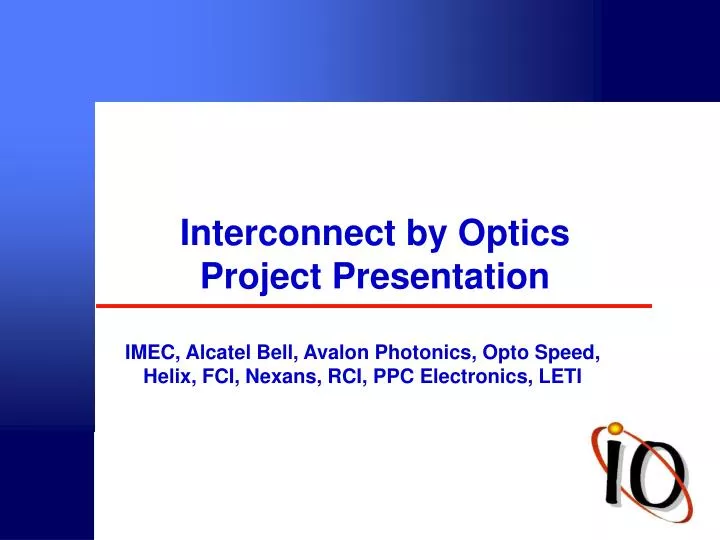 interconnect by optics project presentation