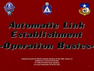 Authored by South Fort Worth Composite Squadron 02-Mar-2004 Version 2.3