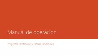 manual de operaci n