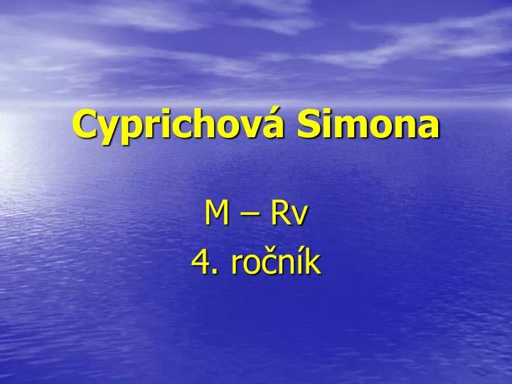 cyprichov simona