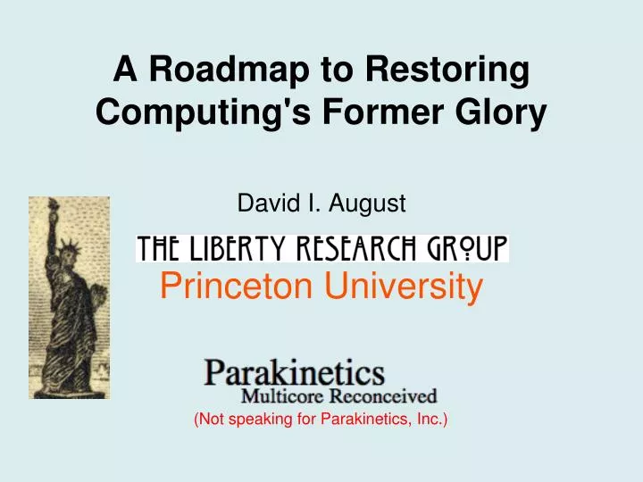 a roadmap to restoring computing s former glory