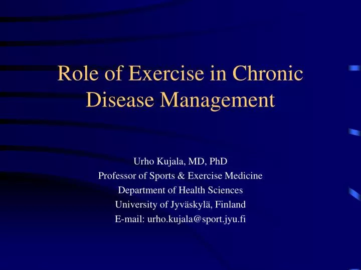 role of exercise in chronic disease management