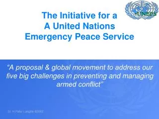 The Initiative for a A United Nations Emergency Peace Service