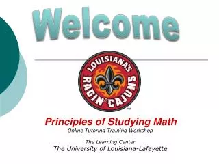 Principles of Studying Math Online Tutoring Training Workshop The Learning Center