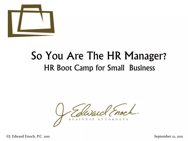 so you are the hr manager hr boot camp for small business