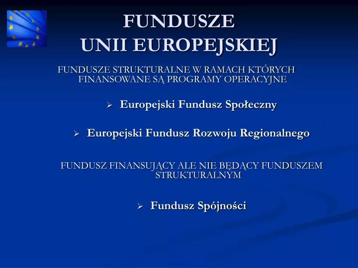 fundusze unii europejskiej