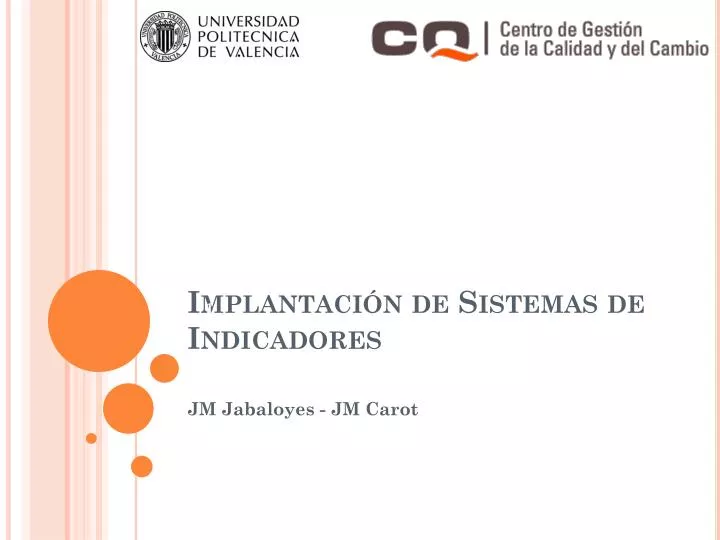 implantaci n de sistemas de indicadores