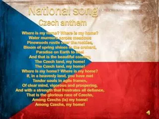 National song Czech anthem