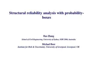 Structural reliability analysis with probability-boxes