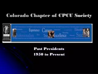 Colorado Chapter of CPCU Society