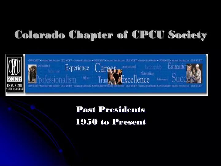 colorado chapter of cpcu society