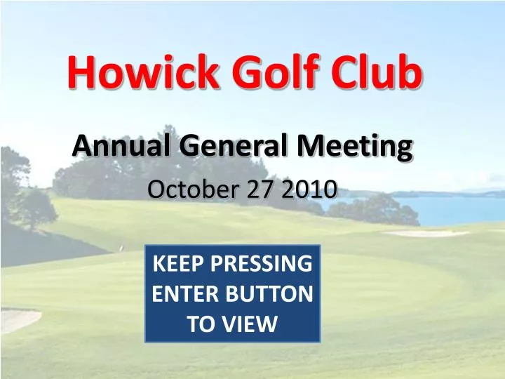 howick golf club