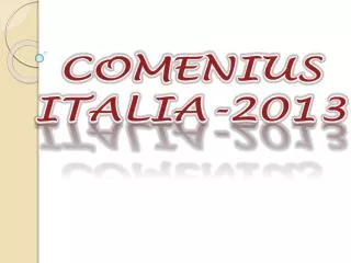 COMENIUS Italia-2013