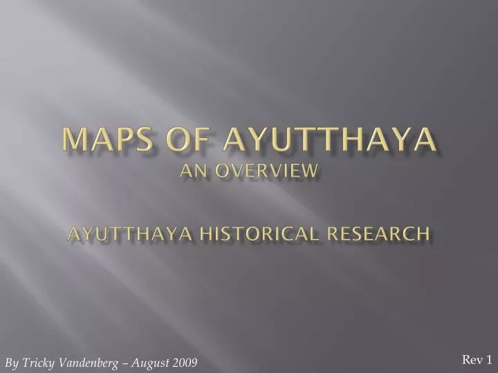 maps of ayutthaya an overview ayutthaya historical research