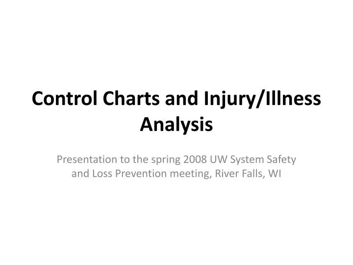 control charts and injury illness analysis