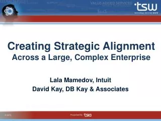 Creating Strategic Alignment Across a Large, Complex Enterprise