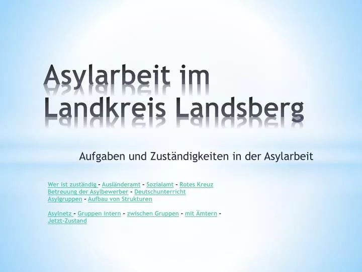 asylarbeit im landkreis landsberg