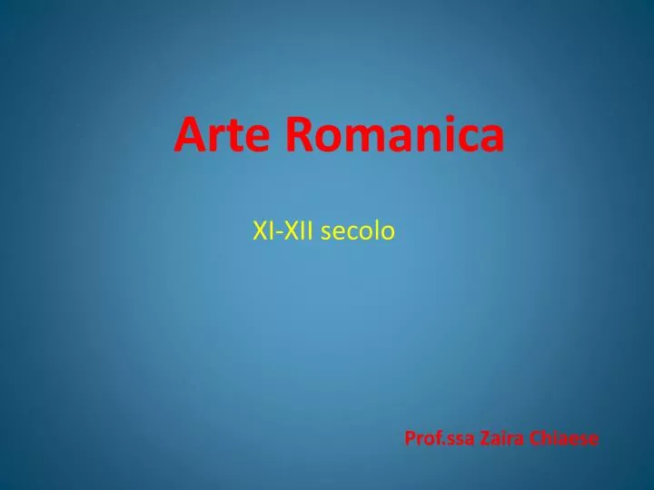 arte romanica