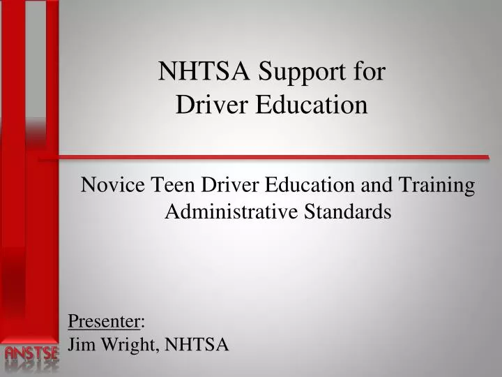nhtsa support for driver education