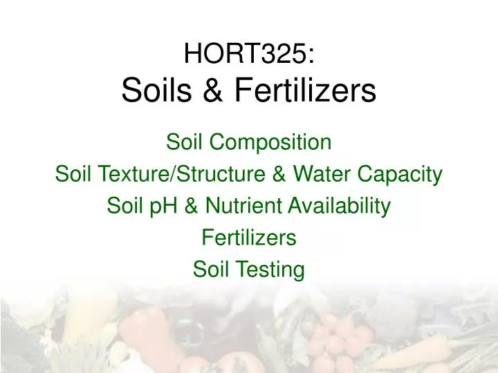 hort325 soils fertilizers