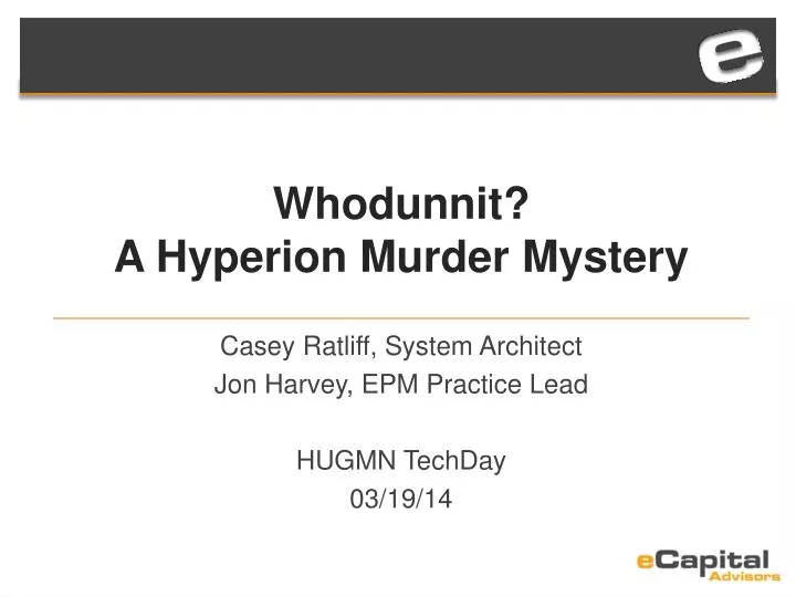 whodunnit a hyperion murder mystery