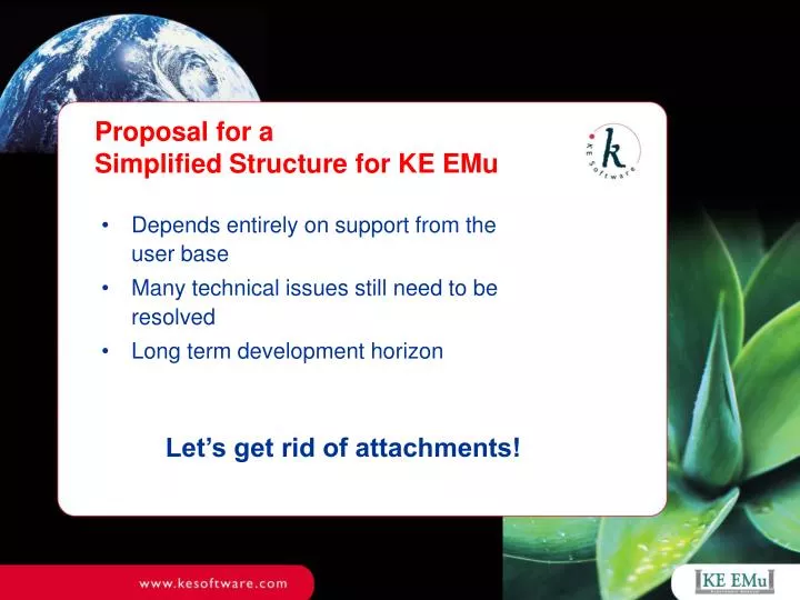 proposal for a simplified structure for ke emu
