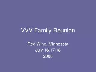 VVV Family Reunion