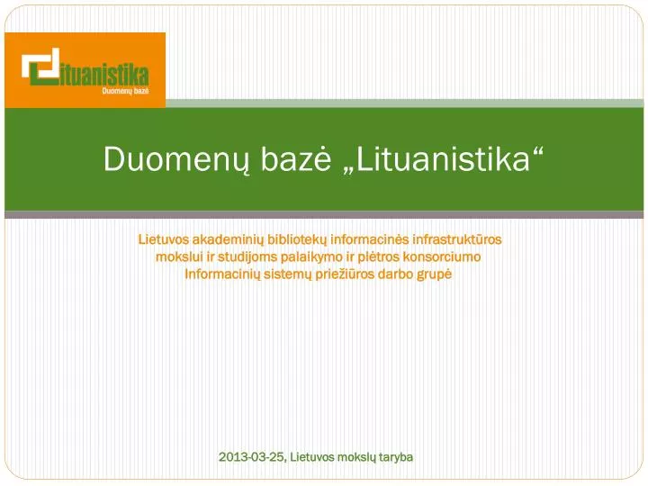 duomen baz lituanistika