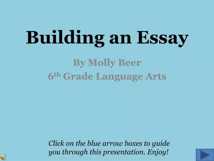 building an essay