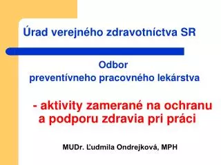 rad verejn ho zdravotn ctva sr