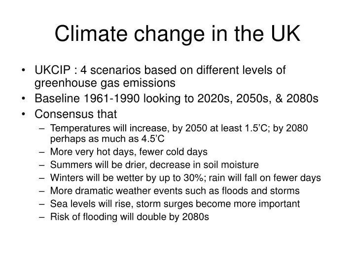 climate change in the uk