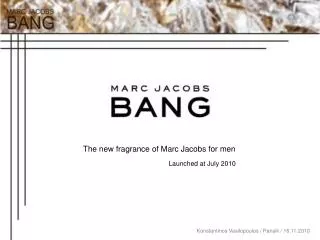 The new fragrance of Marc Jacobs for men
