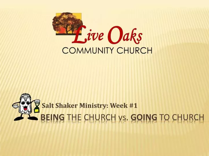 salt shaker ministry week 1