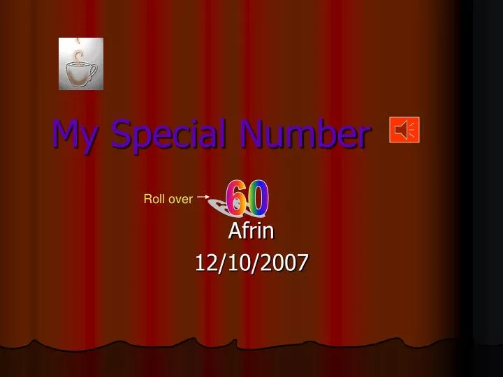 my special number