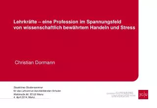 christian dormann