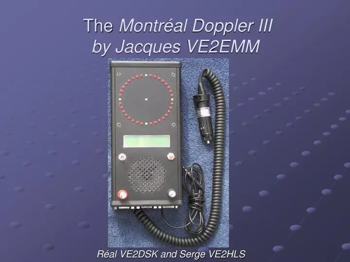 the montr al doppler iii by jacques ve2emm